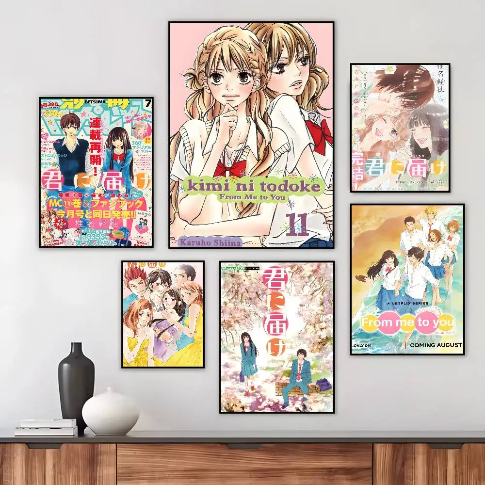 1PC Kimi Ni Todoke Anim Poster Art HD Canvas Advanced Aesthetic Printing Paper Wall Art for Living Room Home Decor