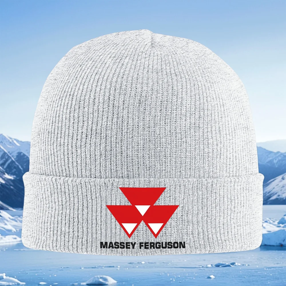 مثلثات حمراء شعار أبيض، نص أسفل الرجال النساء للجنسين محبوك قبعة قبعة صوفية قبعة الشتاء الحرارية الدافئة عيد الميلاد في الهواء الطلق Cycl
