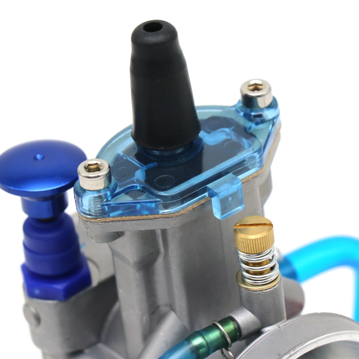 Alconstar-Carburetor Top Cover Fit for Keihin PWK 21-34 Carburetor Slide Cap Cable Adjuster Gasket Screw Carburateur Carb Parts