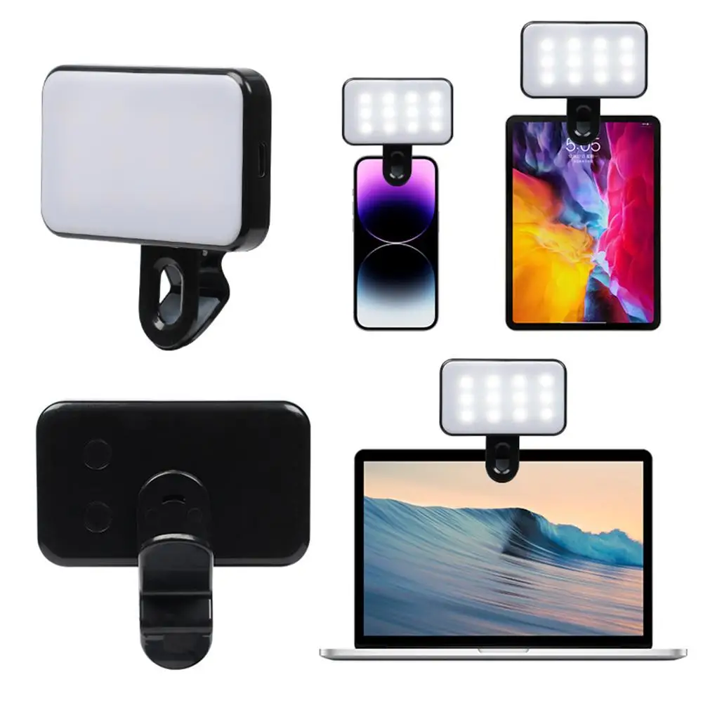 Conference Detachable Fill Light Pocket Light Mini Video Light Live Streaming Vlog Photography Fill Lamp Selfie Adjustable