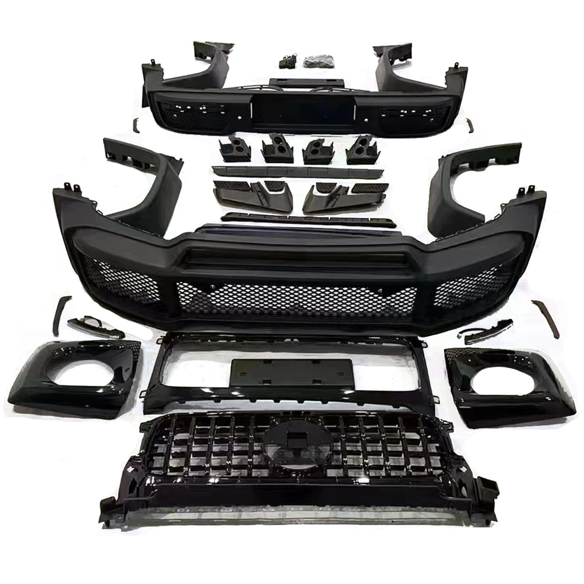 

Perfect fitment bumpers Auto body system bodykit for Mercedes Benz G class W464 G500 2019+ escalate to B-style.