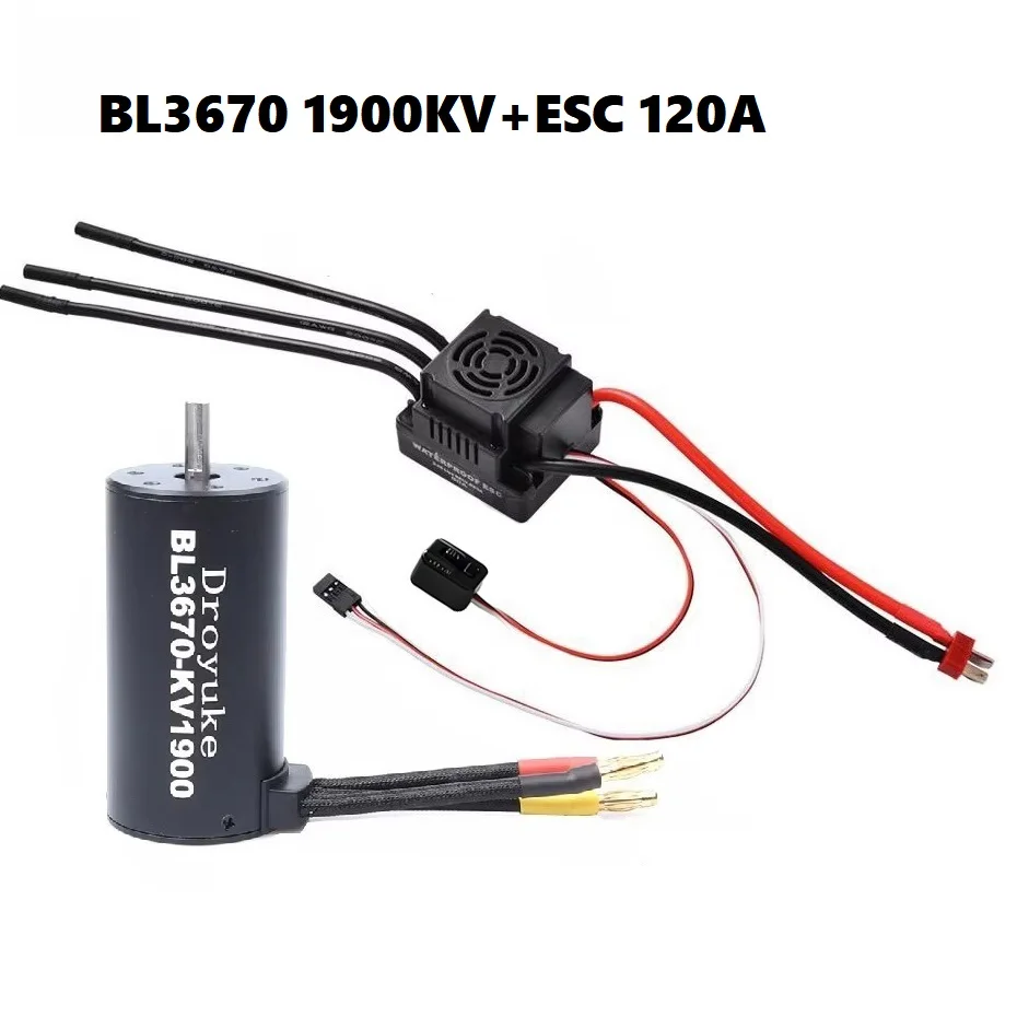 Waterdicht 3660 2600KV/3300KV/3800KV & 3670 1900KV 2150KV/2650KV Borstelloze Motor 80A/120A Borstelloze Esc combo Set Voor 1/8 Rc Auto
