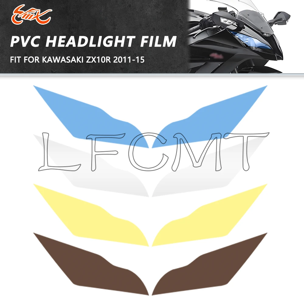 

Motorcycle Modified Headlamp Film Front Fairing Headlight Guard Protective Film Sticker Fit for Kawasaki ZX-10R ZX10R 2011-2015
