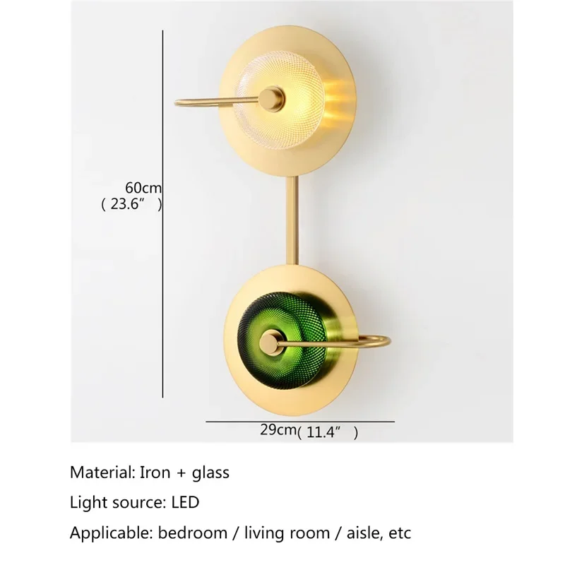 KERWIN Nordic Wall Light โมเดิร์นโคมไฟสร้างสรรค์ LED Scones แก้วทองติดตั้งในร่ม Home Hotel