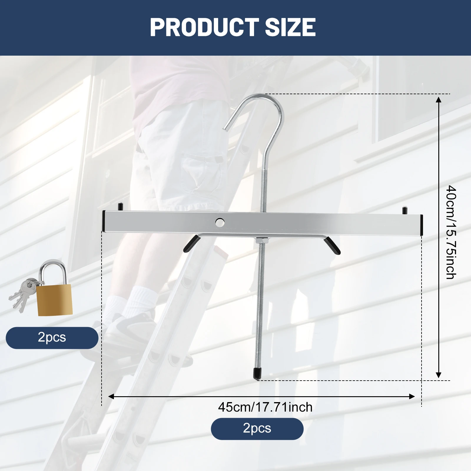 Pinces de Toit en Échelle en Acier pour Voiture Serrures T1, Facile à Installer, Flexibles à Utiliser