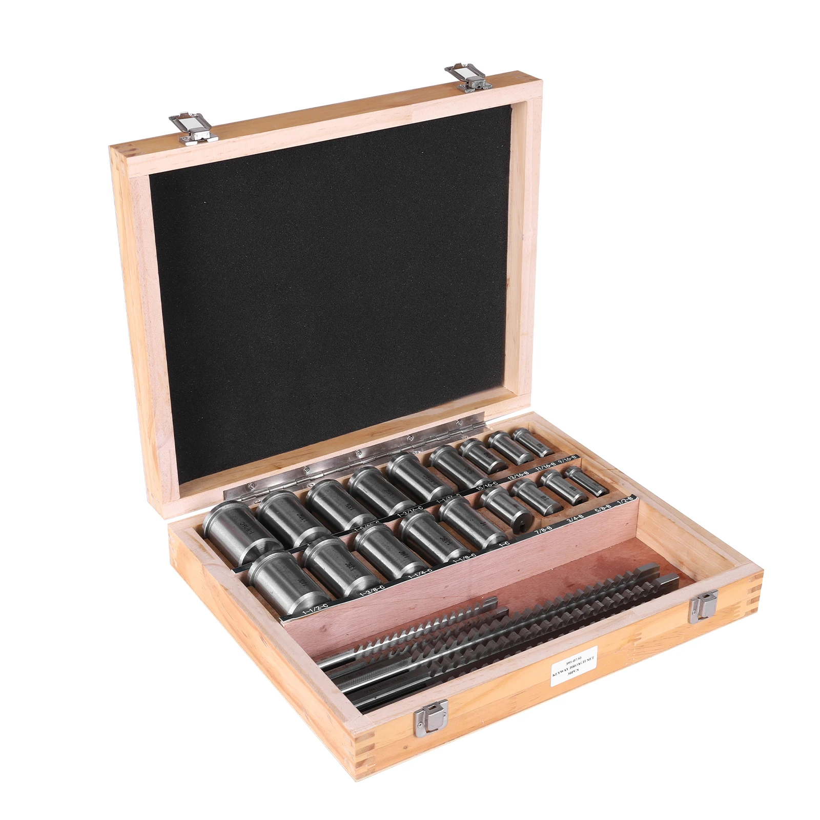 

Keyway Broach Kit CNC Keyway Broaches Set with 5 Broaches 18 Bushings and 7 Shims 30pcs for Metalworking and Manufacturing