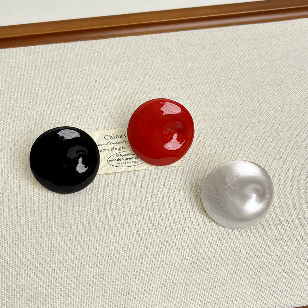 Vintage Irregular Round Colorful Enamel Dripping Oil Ring for Women Girls Exaggerated Trendy Finger Jewelry Gift