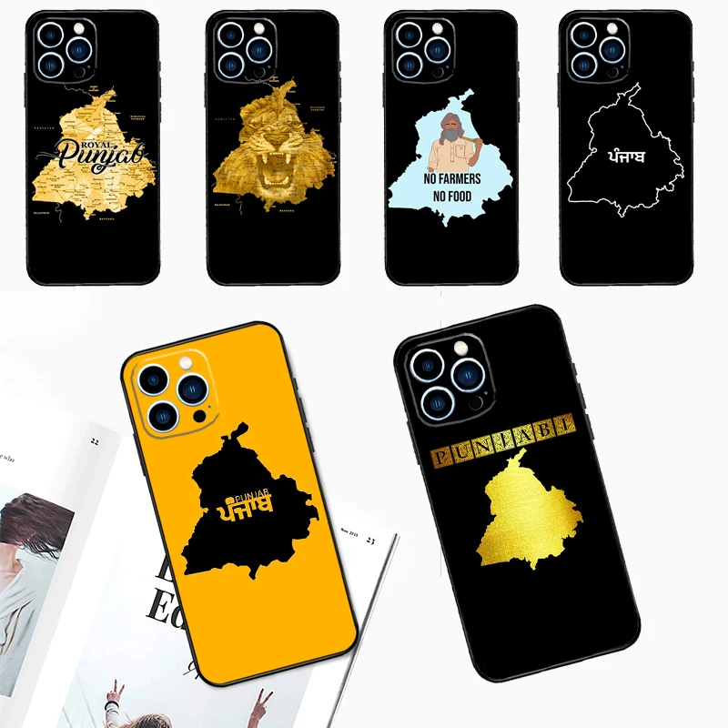 

Punjab Map Phone Case For Samsung Galaxy S25 Ultra S20 S21 S22 S23 S24 Ultra Plus S9 S10 S25 FE Cover