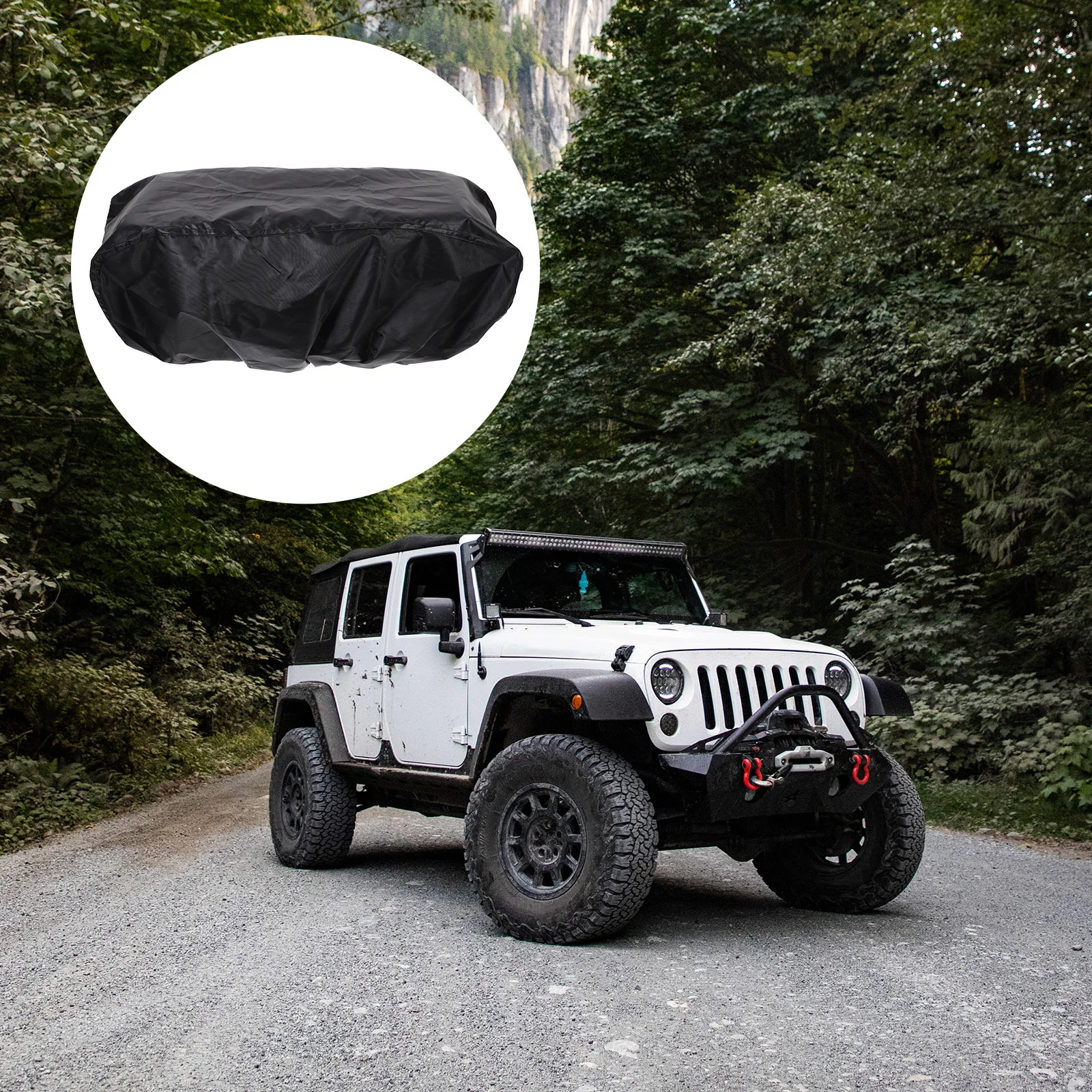 

Waterproof Winch Cover Heavy Duty Car Rust Protection Sunshade Dust Proof Traction Accessories Outdoor Parts