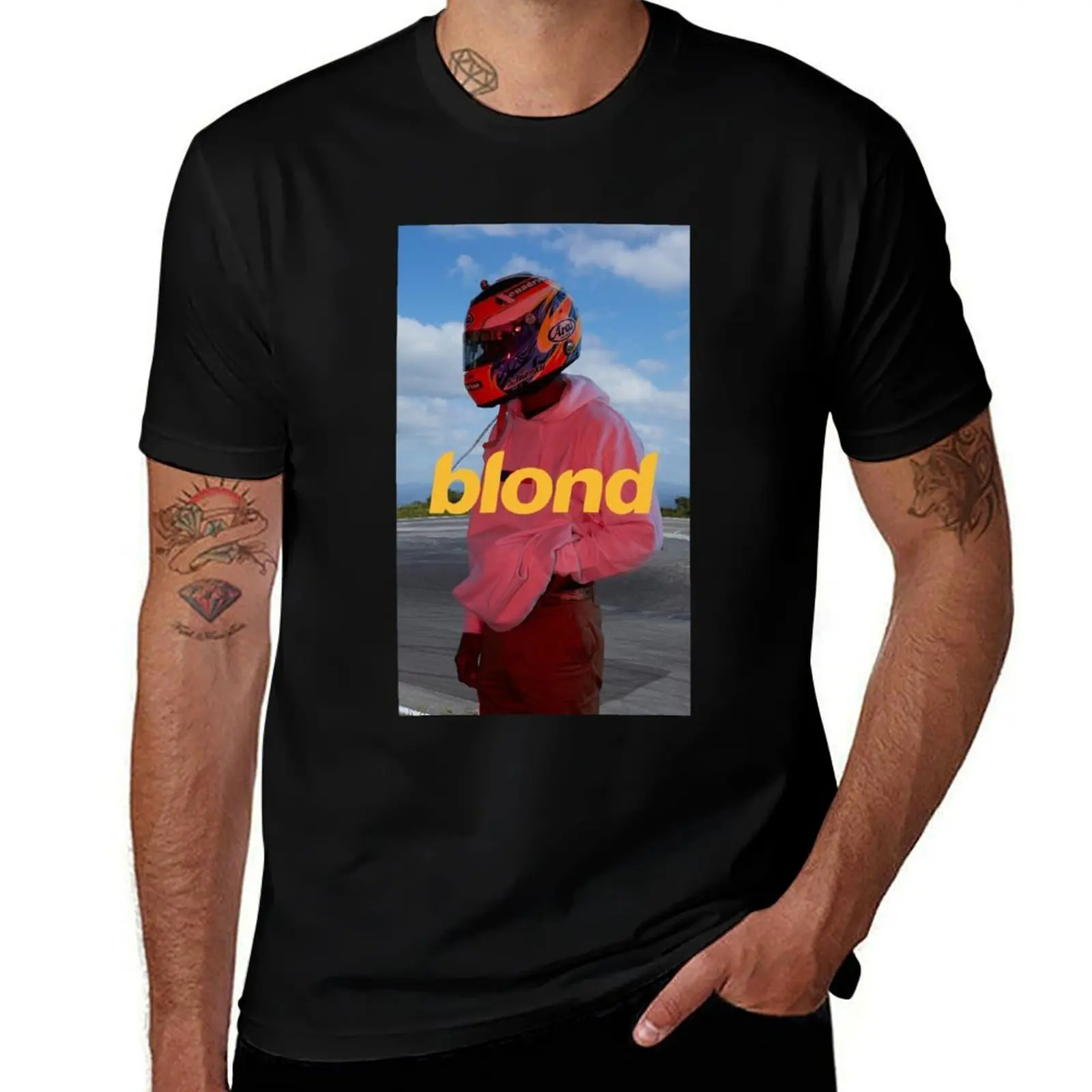 Frank Ocean Poster, Art Print, Etc. - Blonde Aesthetic T-Shirt custom t shirt summer 2025 plus sizes Short sleeve tee men