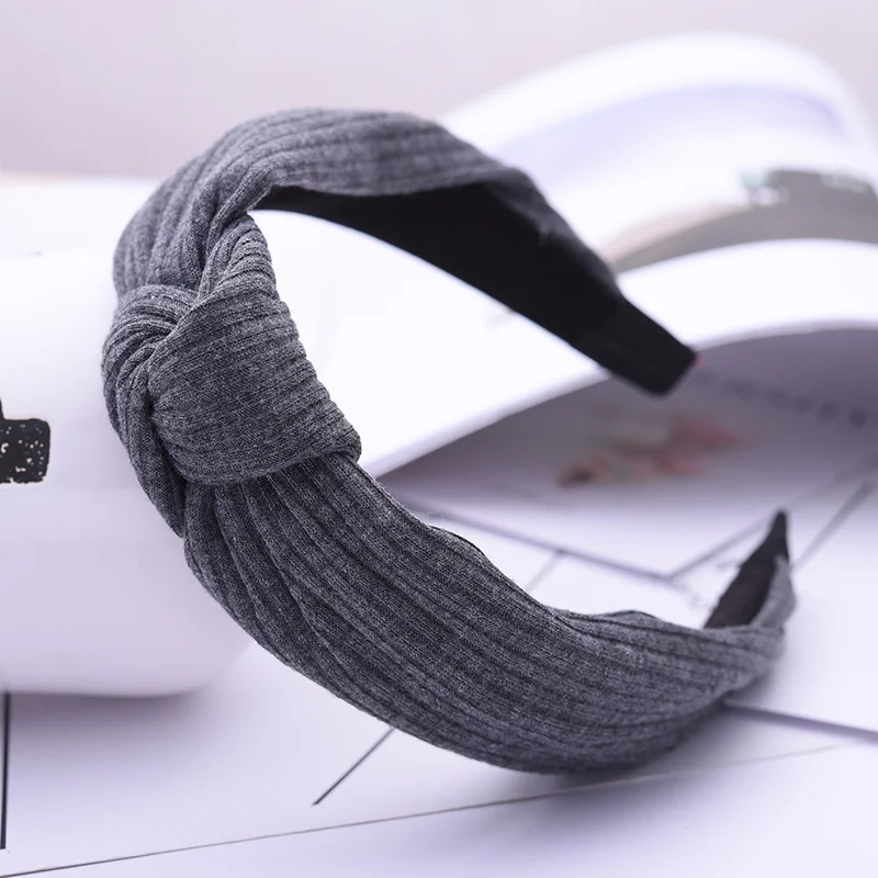 Fester Knoten Haarband Reifen für Frauen Mädchen waschen Gesicht Haar bänder Mode Stirnbänder weibliche Stirnbänder Reifen Haarschmuck – Detail 7