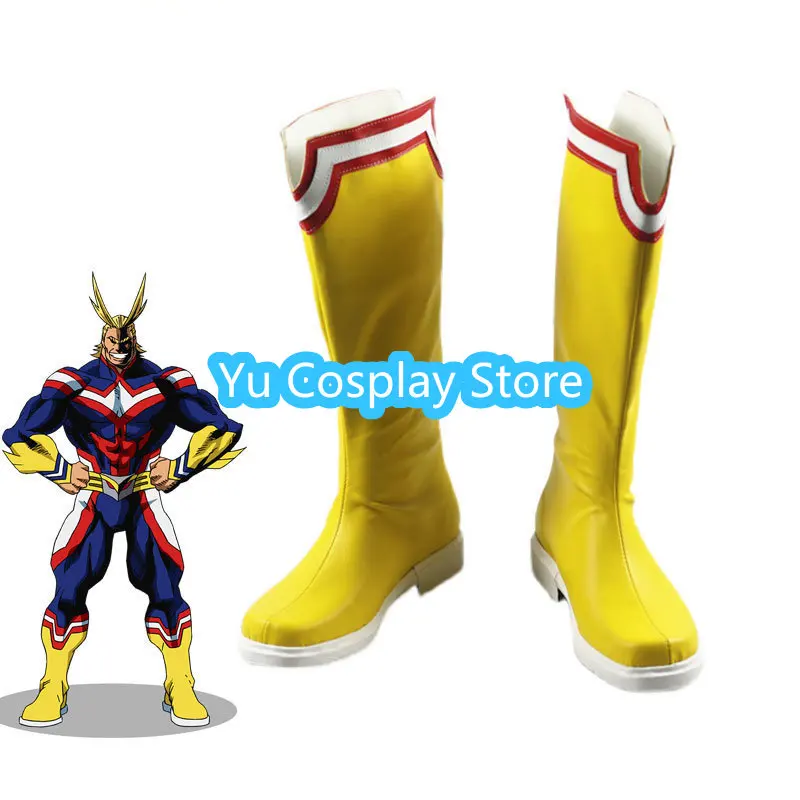 All Might Cosplay Shoes Halloween Carnival Boots PU Leather Shoes Anime Cosplay Props Custom Made