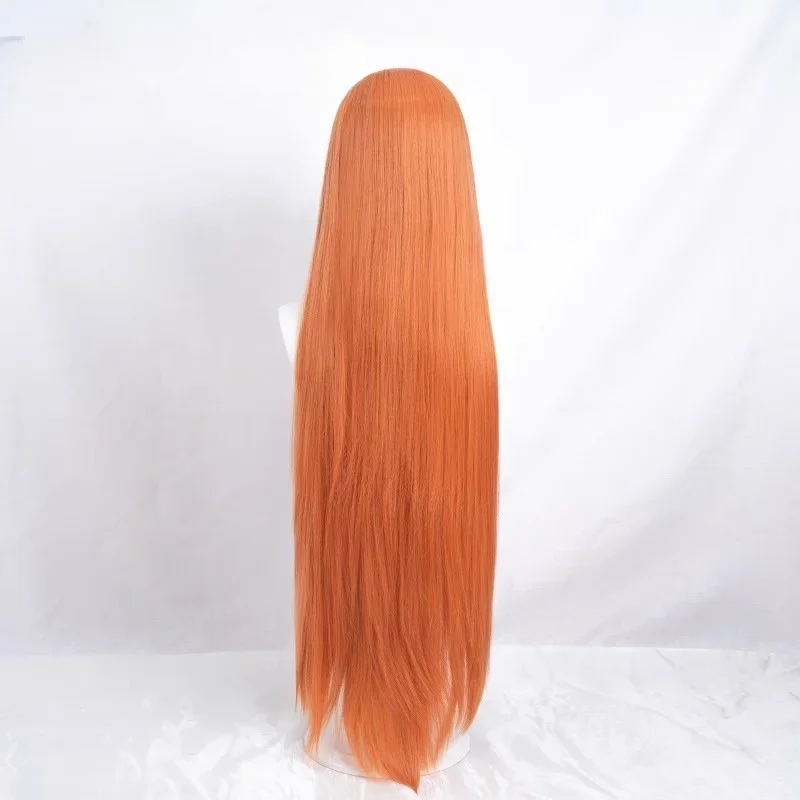 Anime Bleach Inoue Orihime Cosplay Costume Hair Headwear Super Long Orange Comic Wigs image 3