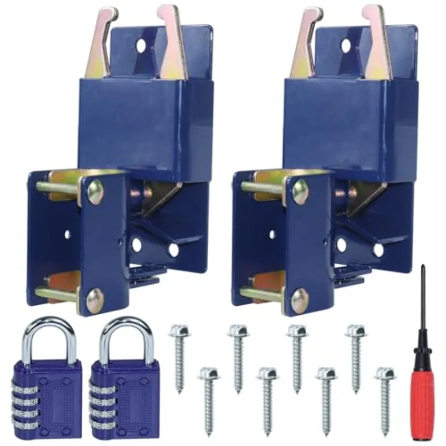 

Two Way Lockable Gate Latch Replaces Farm Gate Latch for -5/8" to"Round Tube Gate for Farms and Pastures, with 4-Digit Combinat