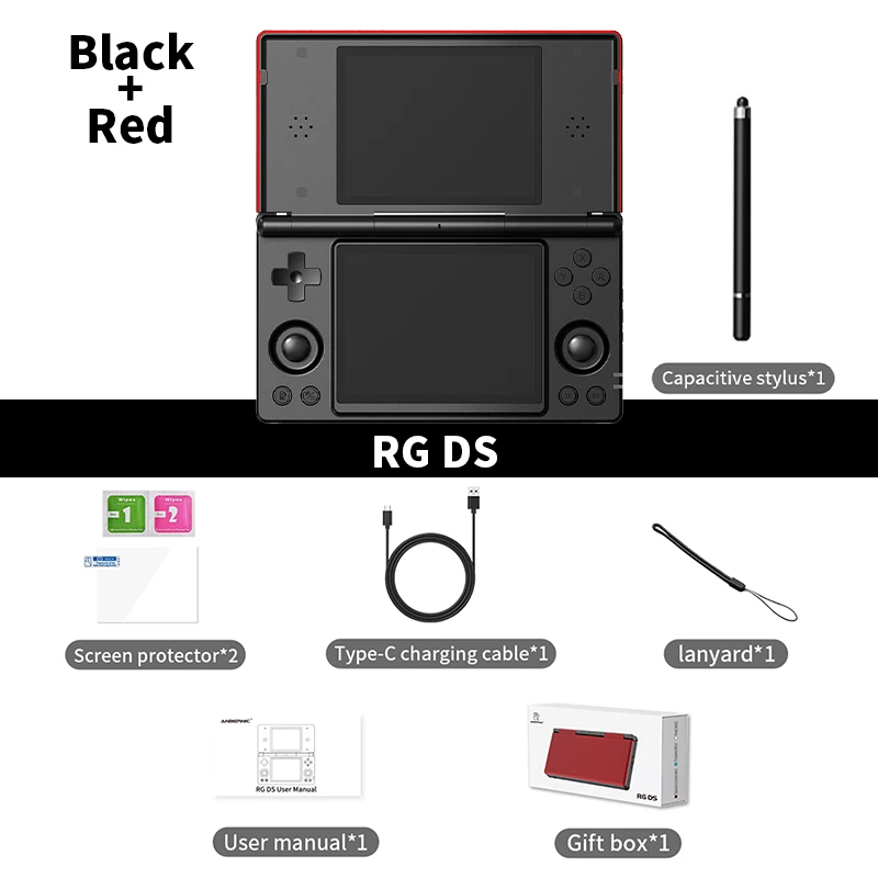 Anbernic RG DS携帯ゲーム機 4インチIPSデュアルスクリーンAndroid