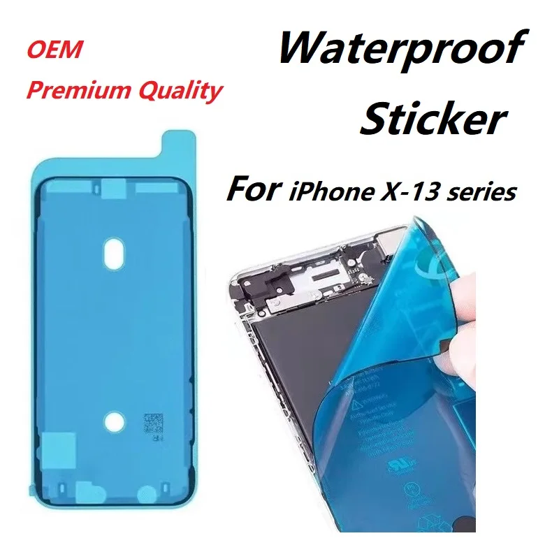 

10 шт. OEM водонепроницаемая наклейка готового качества, клейкая лента для уплотнения рамки ЖК-экрана, запасные части для iPhone 11 12 13 XS XR Pro Max