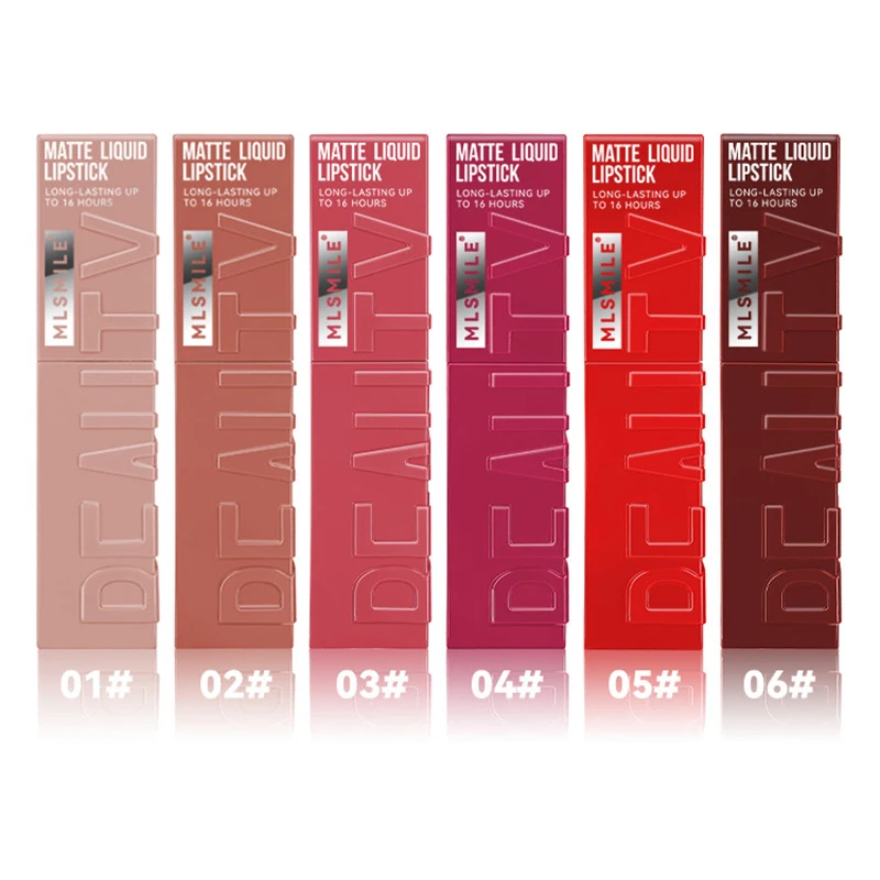 Lippenstift Matt Vollfarbe Weiß. Glatte Textur, antihaftbeschichtet, Schönheits-Make-up, matte Lippenglasur, 36 g, kleines und tragbares Lippen-Make-up