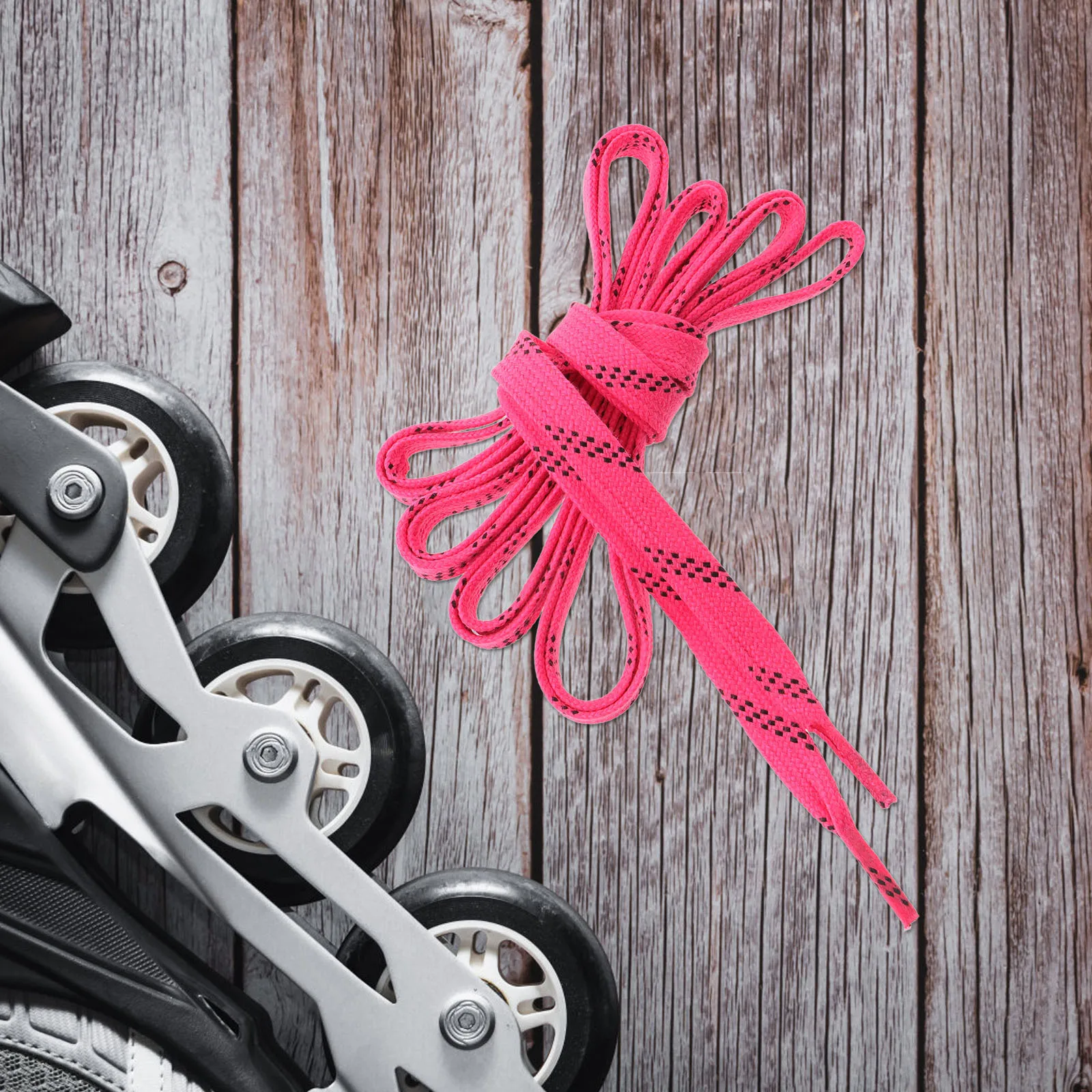 

1Pair Hockey Skate Laces Stay Performance Wax Suitable Roller Speed Skates Boots Ice Skates Accessories