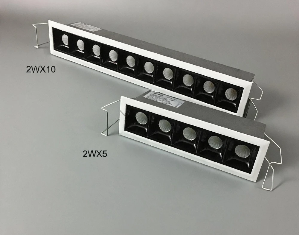 Uniform Illumination Recessed Linear LED Downlight 2W‑30W Invisible Light Source CRI90 TRIAC & 0‑10V Dimmable Modern Home Lamp