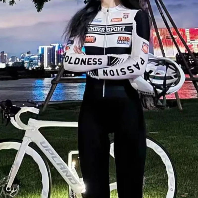 

Осенне-зимний велосипедный костюм с воротником-стойкой, женская облегающая и тонкая велосипедная рубашка с локомотивом