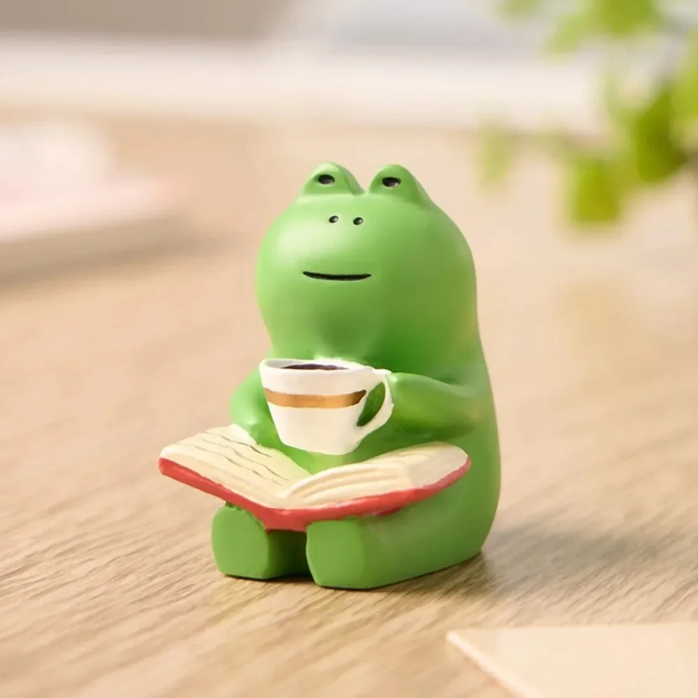 Frog Rocker Chair Cute Japanese Healing Small Decoration Office Desktop ...