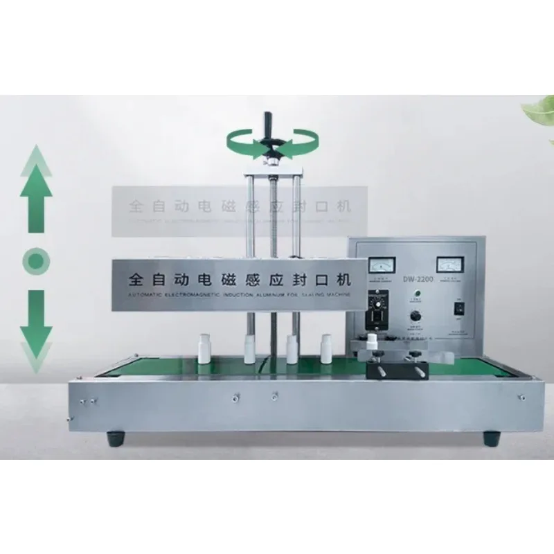 Continuous Desktop Electromagnetic Induction Sealing Machine Stainless Steel Horizontal Aluminum Foil Paper Cans Bags