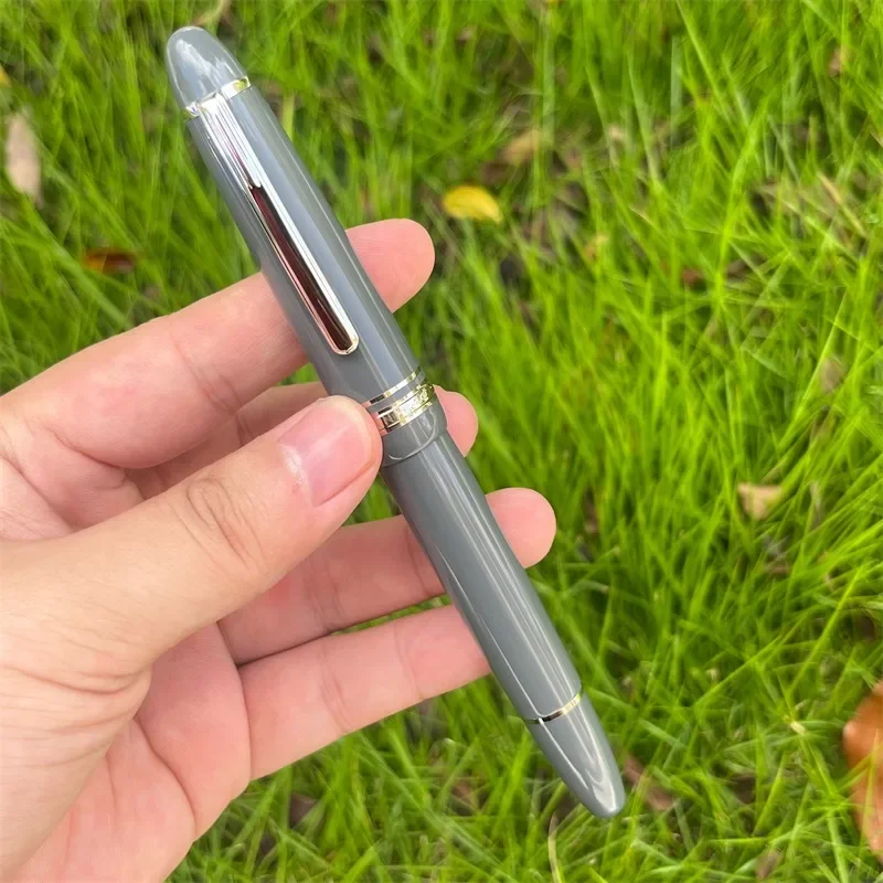 MAJOHN P136 Роскошные импортные акриловые новые перьевые ручки EF F M 0,38 0,5 0,7 мм, металлический наконечник с зажимом-конвертером для письма, школьные ручки