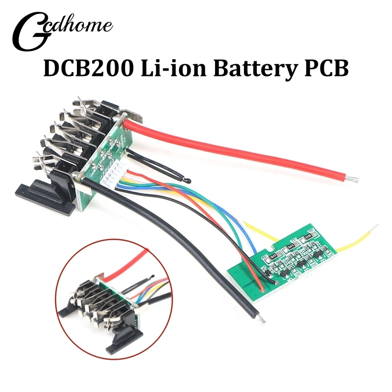 

DCB200 Li-Ion Battery PCB Charging Protection Circuit Board For Dewalt 18V 20V DCB201 DCB203 DCB204