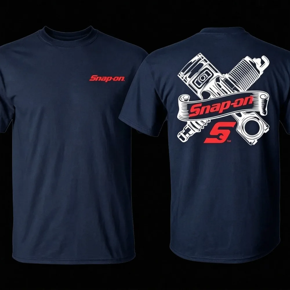 2026 New Auto Machinery Parts Back Large Print Tee, Cross Piston & Connecting Rod Graphic, Mechanic Fans Loose Unisex Trend Tops