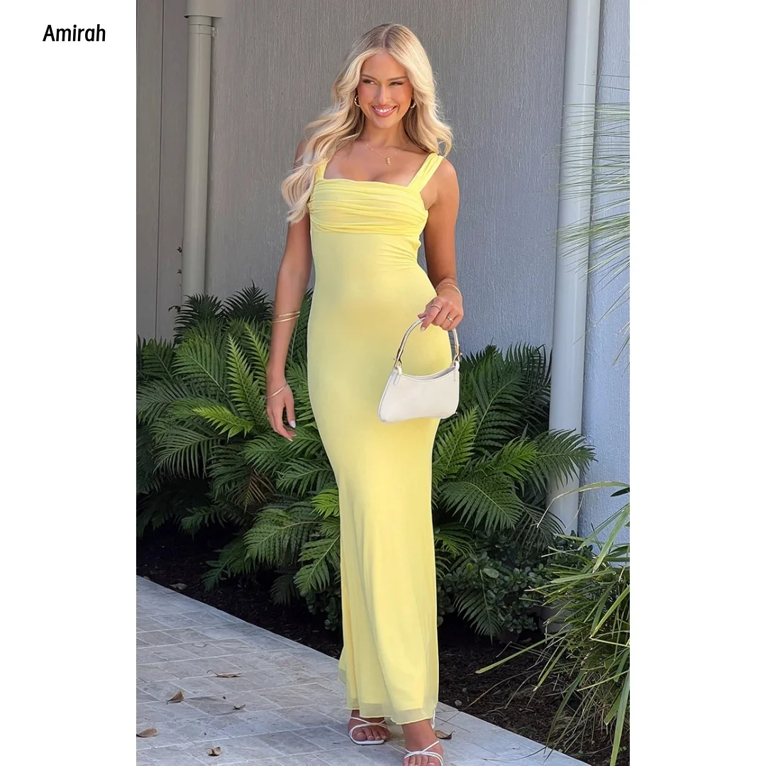 

Amirah Fishtail Skirt Ball Gown Square Collar Shoulder Strap Elegant Women's Dresses for Wedding Party Dress Custom Made Prom