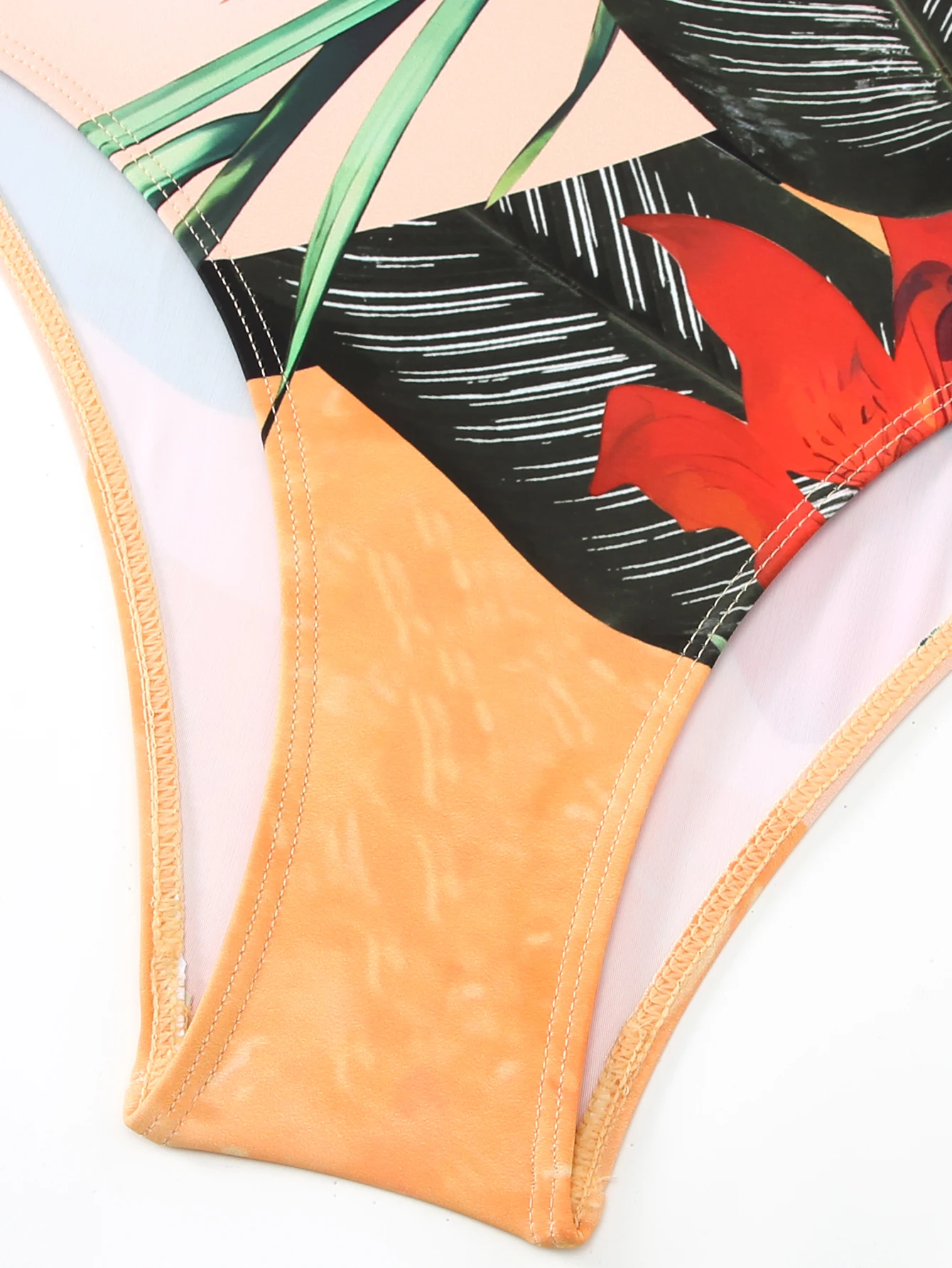 Traje de baño de una pieza con estampado digital retro para mujer, traje de baño de una pieza con cordones para vacaciones en la playa, falda de gasa, conjunto de 2 piezas