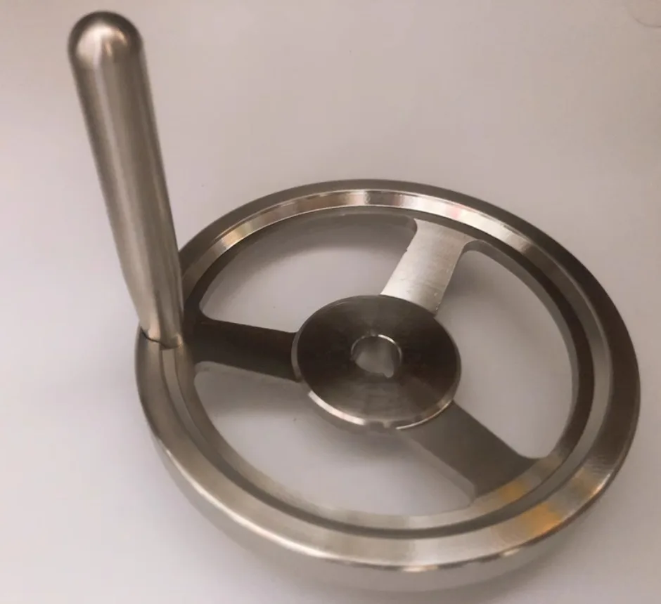 1PC Handle Stainless Steel Handwheel Machine Tool Mechanical Valve Optical aperture Apical filament