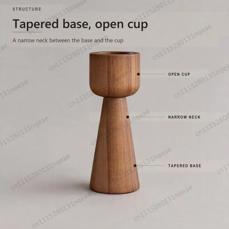 Solid Wood Ash Wood Handmade Candlestick Rustic Design Home Decoration Hotel Restaurant Wedding Festival Ornament