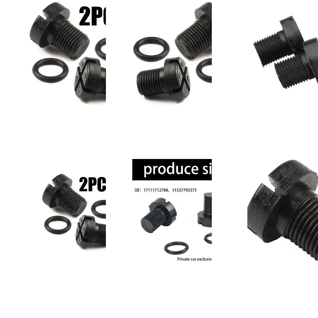  Upgrades Vent Screws & O Rings 11537793373 Plastic Enhances Plastic Coolant Bleeder Screws Vehicle Accessories for Car