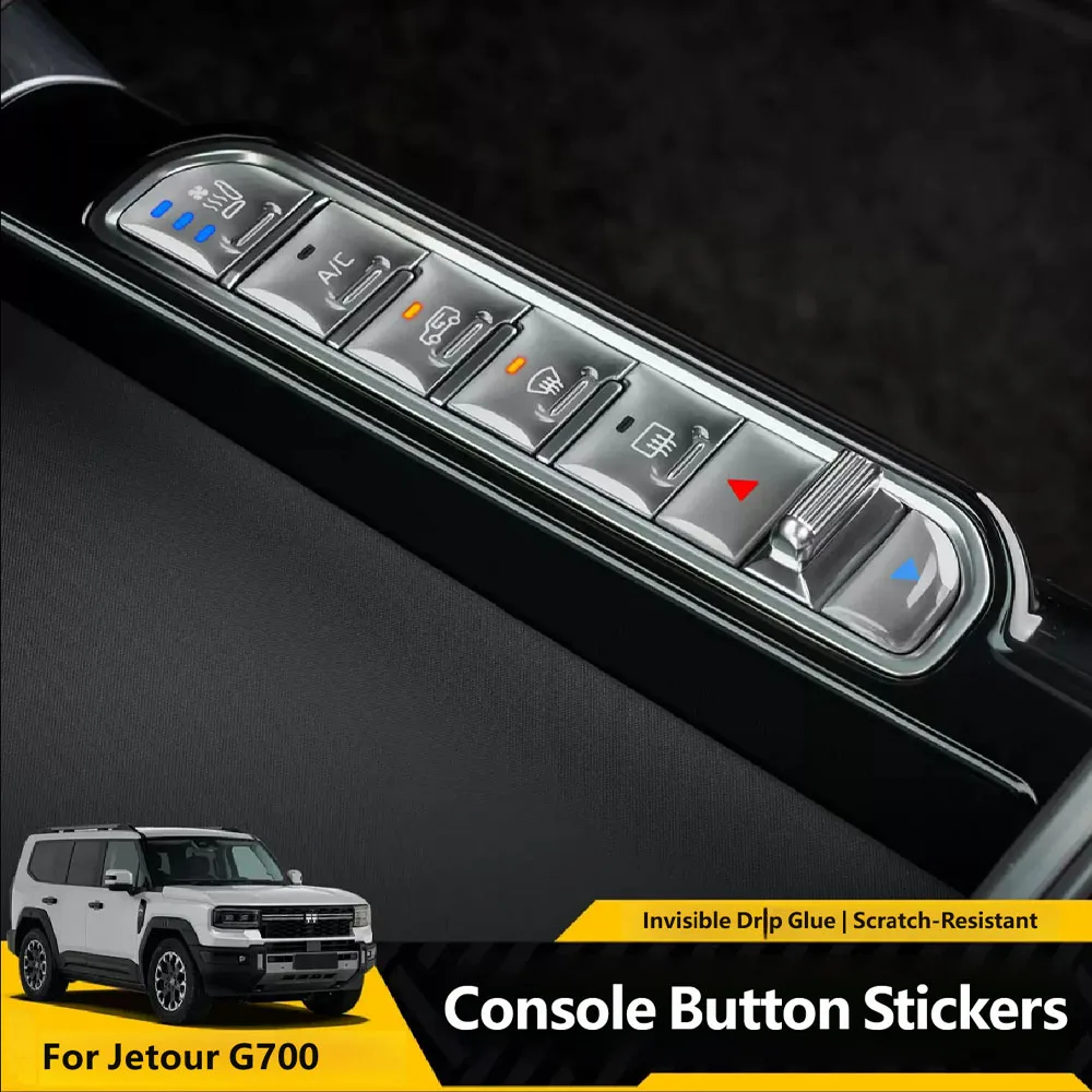 

For Jetour G700 2025 2026 Central Control Button Patch Central Control Decorative Panel Dropping Protective Film