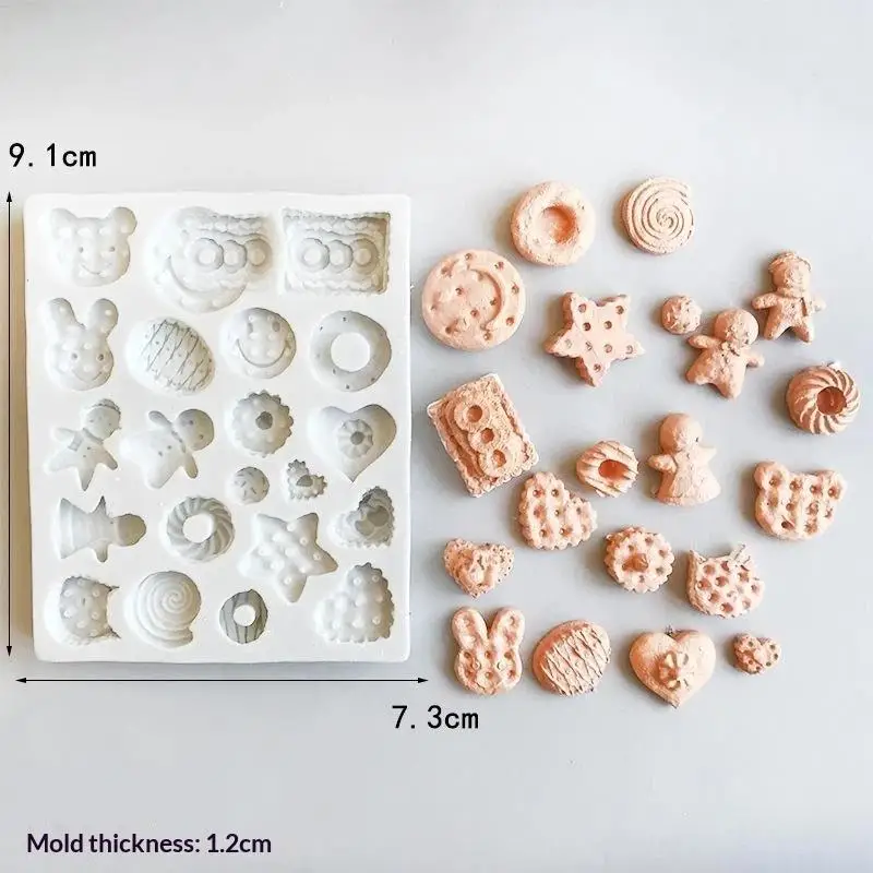 Mini Silicone Chocolate Cookie Mold for DIY Crafts