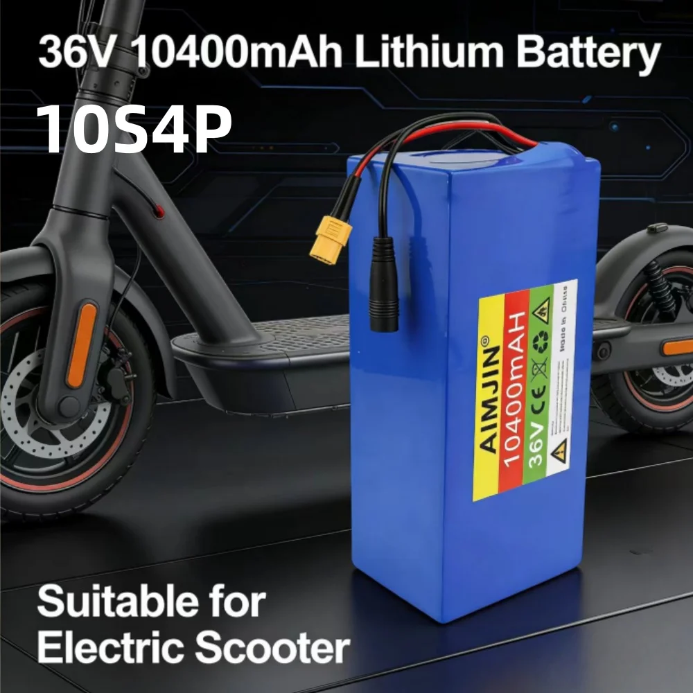 

100%Original 36V 10S4P 10400mAh 500W High-Capacity Lithium-Ion Battery Pack – BMS & Plug Optional