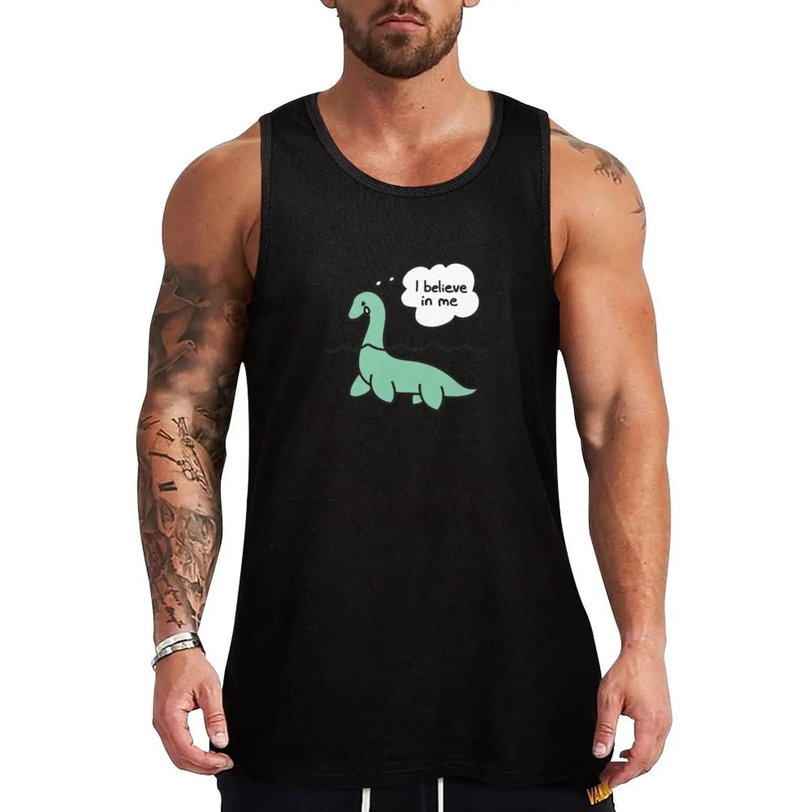 

Nessie Believes in Nessie Tank Top t-shirts for men clothing men Gym t-shirt man sleeveless gym shirts male