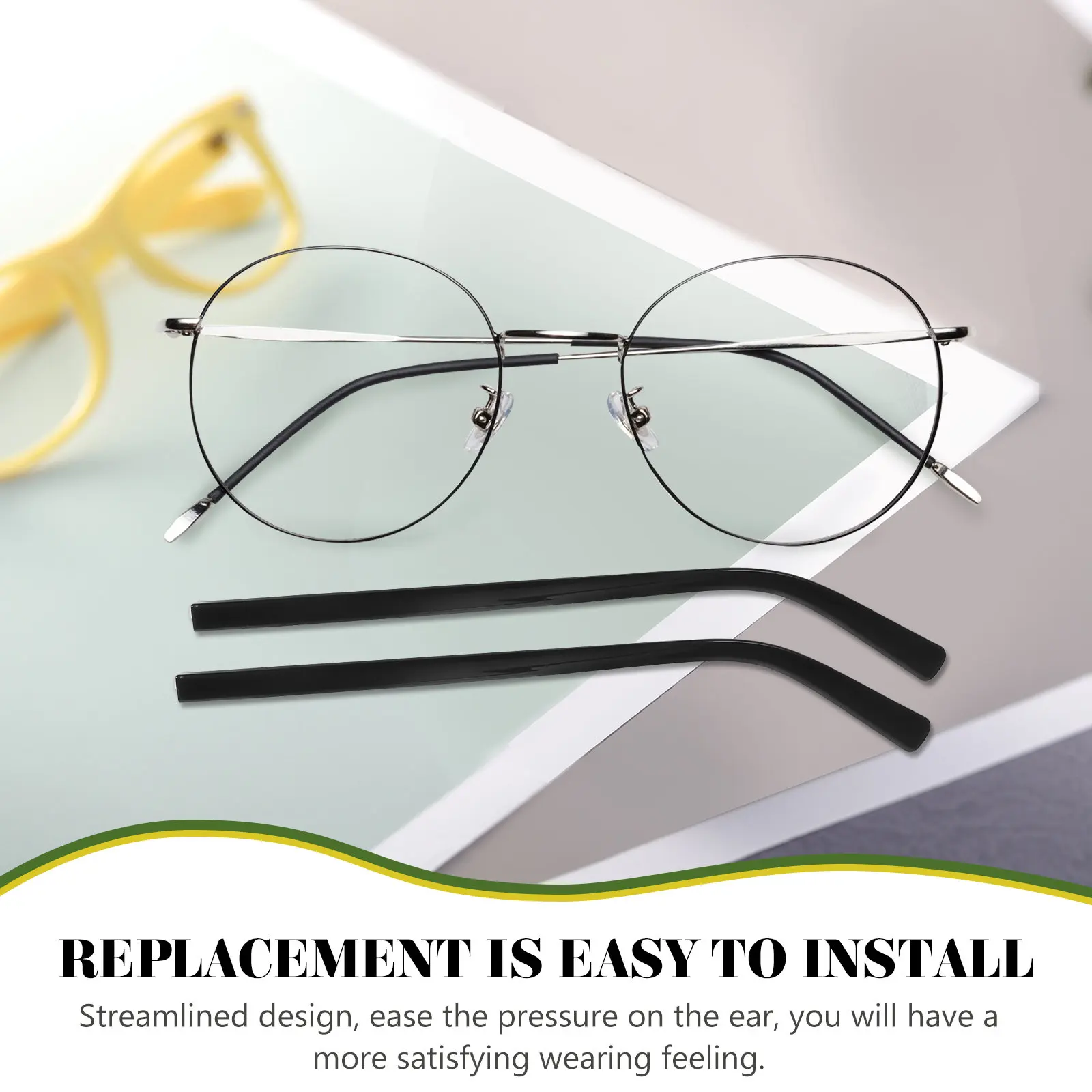 1Pair Glasses Arm Replacement Metal Universal Eyeglasses Sunglasses Replacement Temple Eyeglasses Parts Accessories