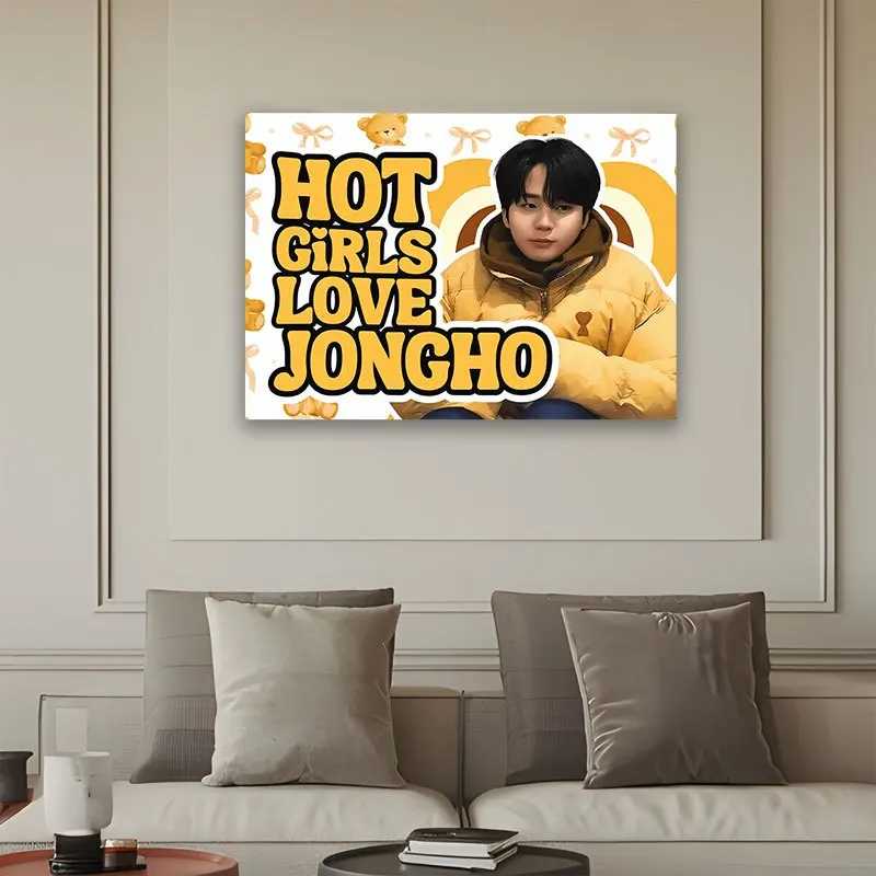 Decorative Kpop Tapestry Jongho Hot Girls Love Boyband Wall Art Hanging Print 150x300cm Decor