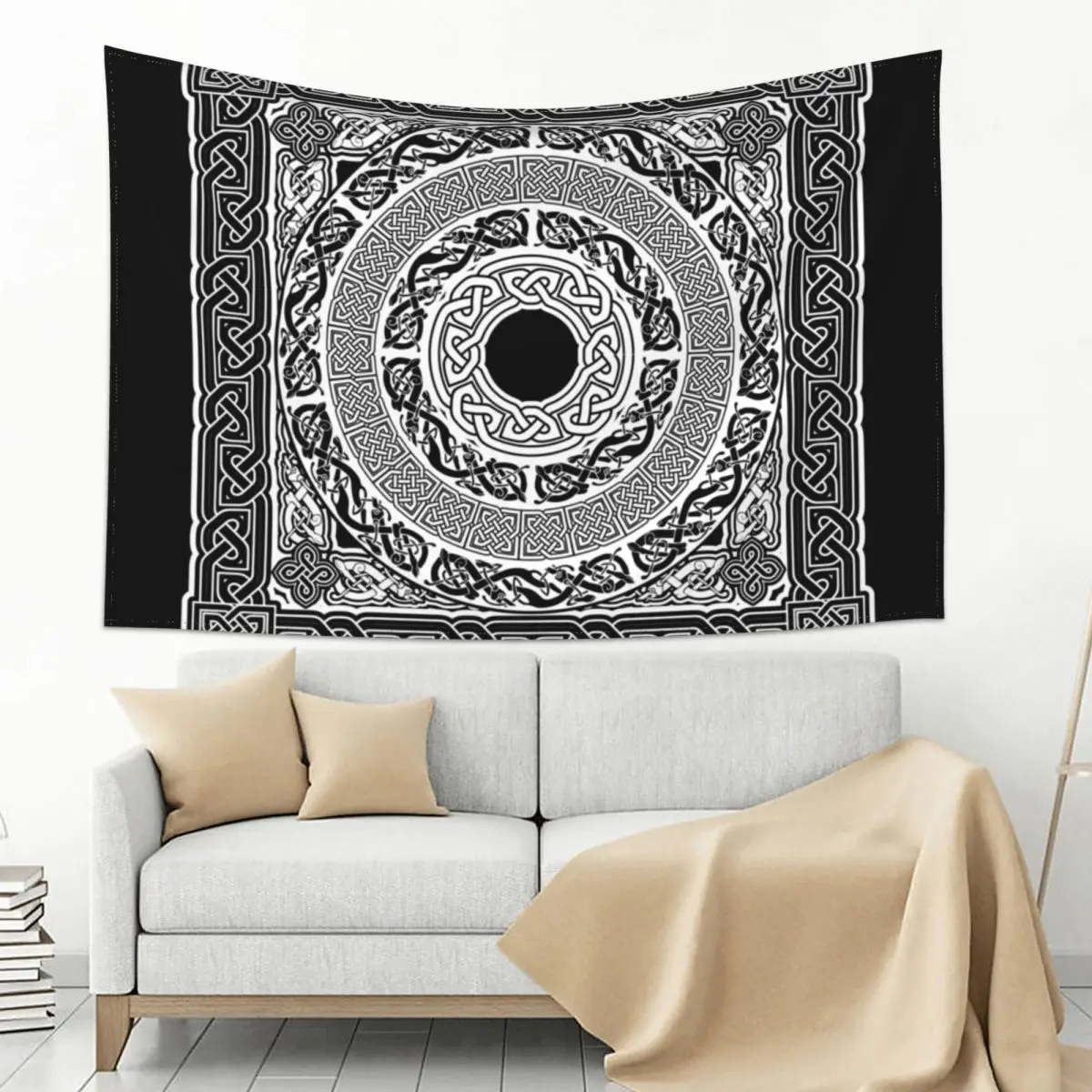 

Celtic Square 2 Tapestry Funny Nordic Home Decor Home Decoration Accessories Japanese Room Decor Tapestry