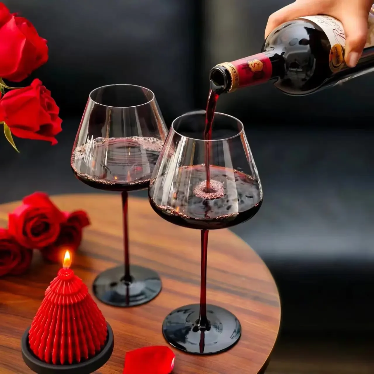 720ml Large Capacity Crystal Red Wine Glasses High Value Burgundy Wine Glass For Home Barware Red High Wine Glass