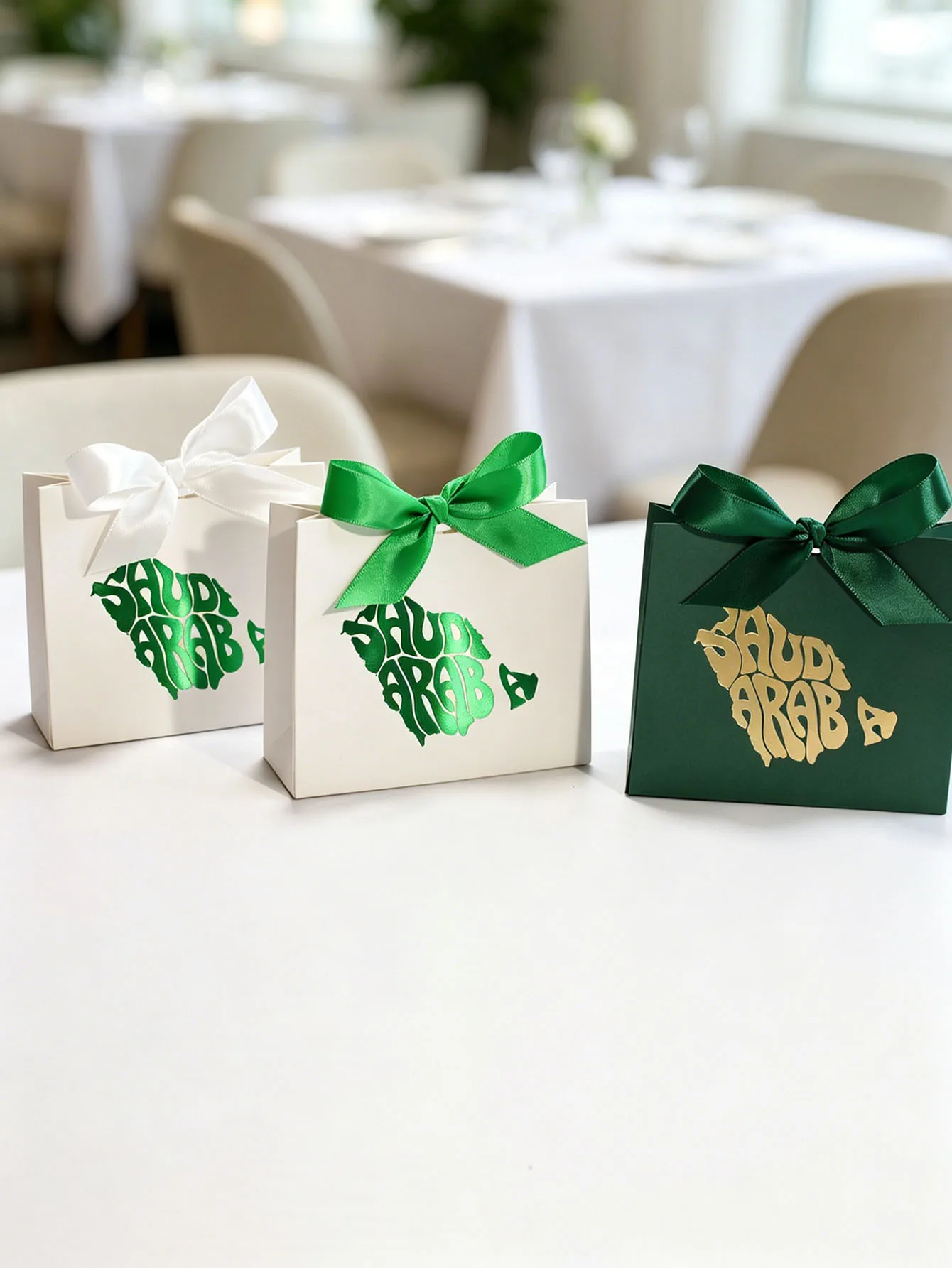 Saudi Arabia party souvenir bag, Saudi Arabia National Day restaurant guest return gift, Ramadan Eid al Fitr