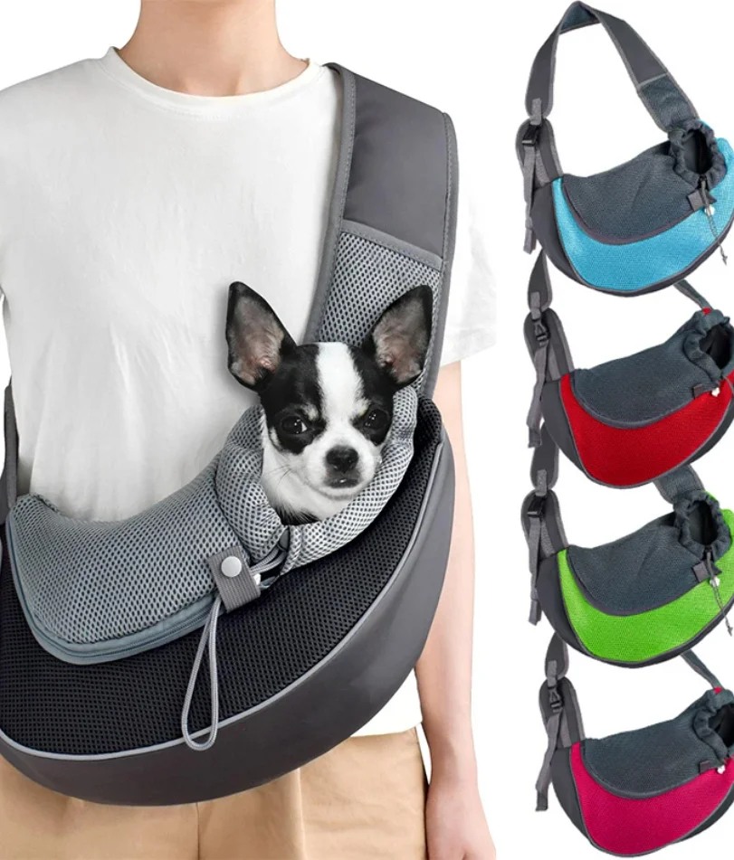 

Pet Cat Dog Carrier Backpack Travel Tote Shoulder Bags Mesh Sling Carry Pack Pet Carrying Supplies Crossbody Shoulder Bag