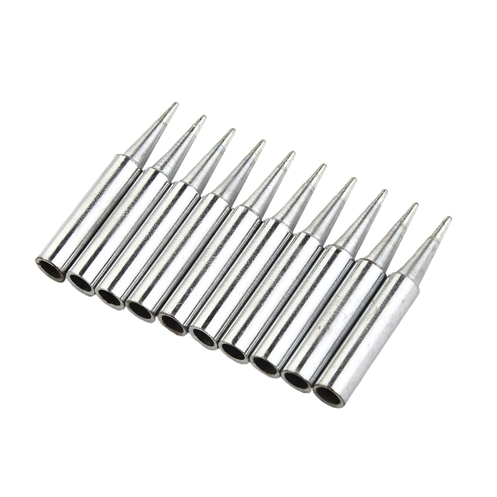 

Accessories Durable Useful Solder Iron Tips Station Welding 10pcs.900M-T-B Equipment Head Industrial Pure Copper Rework Silver
