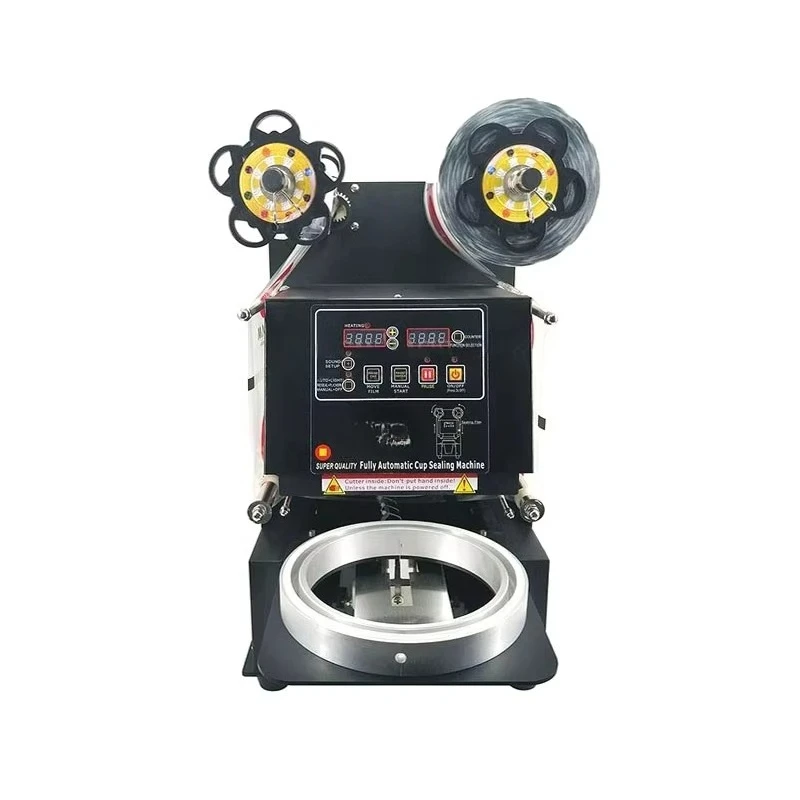 Sigillatrice per vassoi e ciotole usa e getta in PP per animali domesticiMacchina per sigillare tazze professionale automatica
