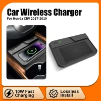 Hands-Free 10W Qi Wireless Charger Car Mount, for Honda CRV 2017-2019, Auto Clamping Phone Holder, Fast Charging & Easy Install