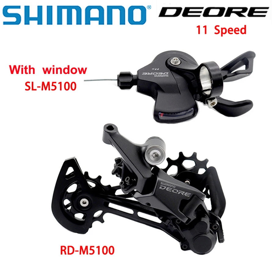 

Переключатель передач SHIMANO DEORE, Задний рычаг переключения передач для горного велосипеда, 1x11S, M5100, 11 в