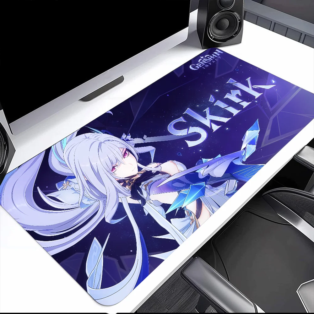 Skirk Game Genshin Impact Mouse Pad Large Desk Mat Keyboard Ergonomic Office Rubber PC Non-slip Anti-fray Home Custom view 3