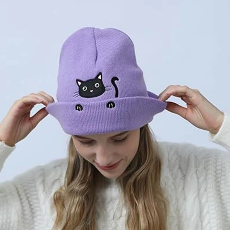 Unique Knit Hat Unisex Winter Hat Pullover Casual Streetwear Photo Props